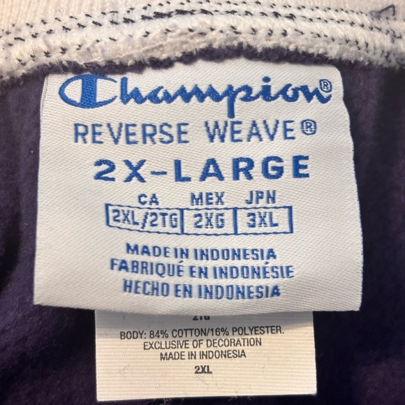 Champion Reverse Weave 2X-Large Label - Picture 2 of 8